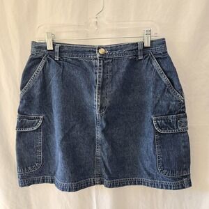 County Seat Vintage Cargo Denim Mini Skirt 13/14 Y2K Retro